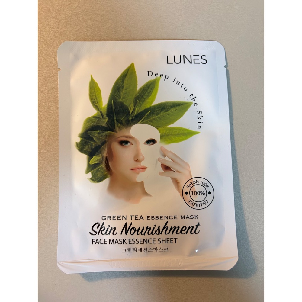 Lunes Green Tea Essence Mask Skin Nourishment Face Mask Sheet 25ml Korea Beauty